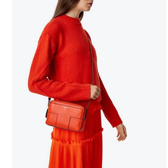 Tory Burch Block T Pebbled Leather Crossbody Bag - Picture 2 of 16